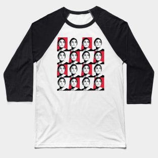 Alexandria Ocasio-Cortez AOC Red Pattern Baseball T-Shirt